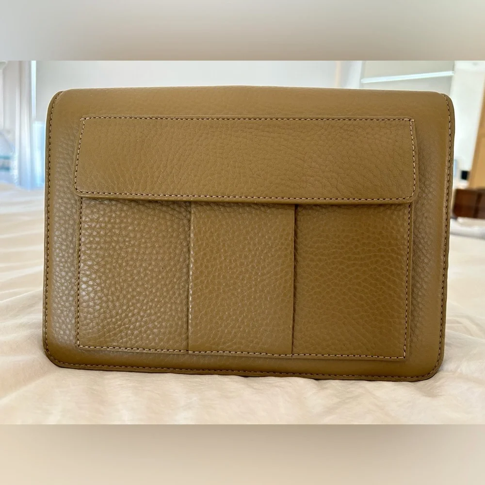Dagne Dover Pebbled Leather Purse in Olive Green - discontinued style - Picture 2 of 13